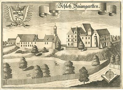 Schloß Baumgarten : Kupferstich von Michael Wening, 1723