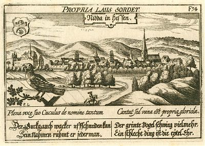 Nidda : Kupferstich aus "Sciographia Cosmica"