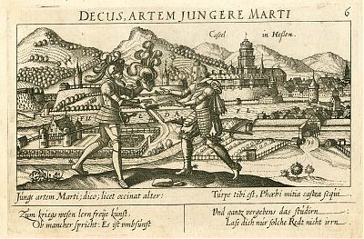 Kassel : Kupferstich/Kupferradierung aus "Meisner Schatzkästlein", 1628